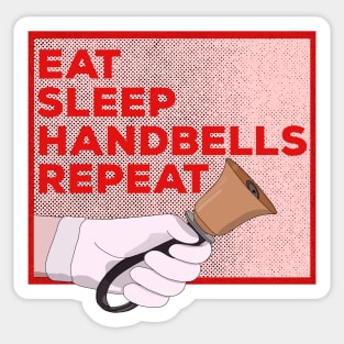 Eat Sleep Handbells Repeat Sticker